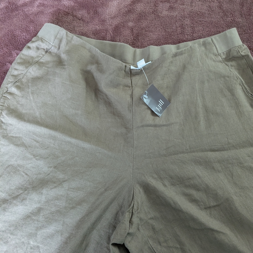 J Jill Tan Linen Pants